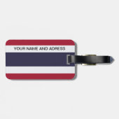 Bagtag met vlag van Thailand Bagagelabel (Achterkant horizontaal)