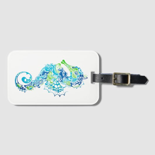Bagtag-Zeepaardje Bagagelabel (Voorkant (horizontaal))