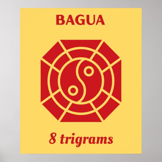 Bagua Red - FengShui Poster (Voorkant)