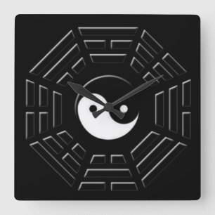Bagua Wall Clock Vierkante Klok