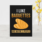 Baguette Bread Gezegde Funny Kaart (Gele Bloem)