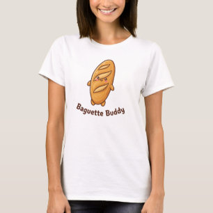 Baguette Buddy Schattige Pootjes Franse Foodie Hon T-shirt