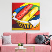 Baguette - Canvas Kunstprint Afdruk (Insitu (Woonkamer))
