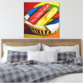 Baguette - Canvas Kunstprint Afdruk (Insitu (Slaapkamer))