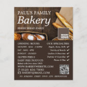 Baguette, roestbakkerijen, bakkerijwinkel Advert. Flyer (Voorkant)