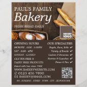 Baguette, roestbakkerijen, bakkerijwinkel Advert. Flyer (Voorkant)