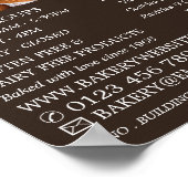 Baguette, roestbakkerijen, bakkerijwinkel Advert. Poster (Hoek)