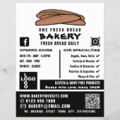 Baguettes, bakkerijen, Bakkerijproducten, Advert. Flyer (Voorkant)