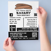 Baguettes, bakkerijen, Bakkerijproducten, Advert. Flyer (Hand)