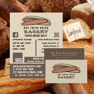 Baguettes, bakkerijen, Bakkerijproducten, Advert. Flyer