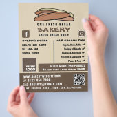 Baguettes, bakkerijen, Bakkerijproducten, Advert. Flyer (Hand)