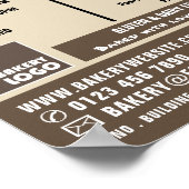 Baguettes, bakkerijen, Bakkerijproducten, Advert. Poster (Hoek)