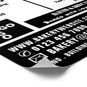 Baguettes, bakkerijen, Bakkerijproducten, Advert. Poster (Hoek)