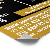 Baguettes, bakkerijen, Bakkerijproducten, Advert. Poster (Hoek)