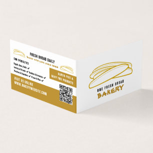 Baguettes, bakkerijen, bakkerijwinkel, gedetaillee visitekaartje