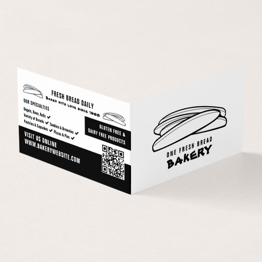 Baguettes, bakkerijen, bakkerijwinkel, gedetaillee visitekaartje (Buitenkant)