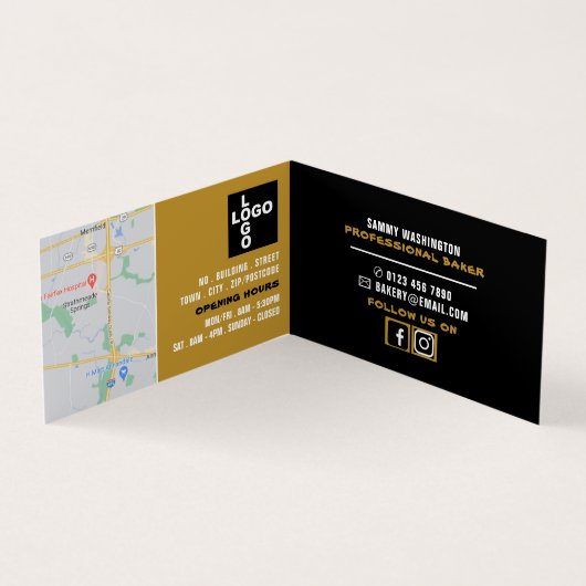 Baguettes, bakkerijen, bakkerijwinkel, gedetaillee visitekaartje (Binnen)