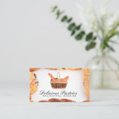 Baguettes en gebak visitekaartje (Staand voorkant)