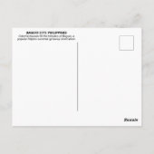 Baguio, Filippijns Briefkaart (Achterkant)