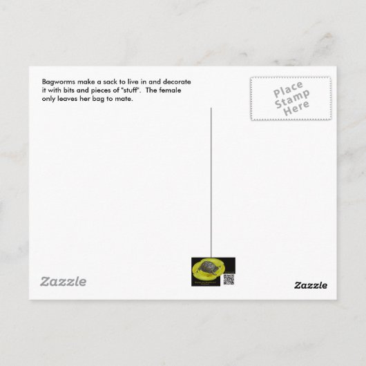 Bagworm Briefkaart (Achterkant)
