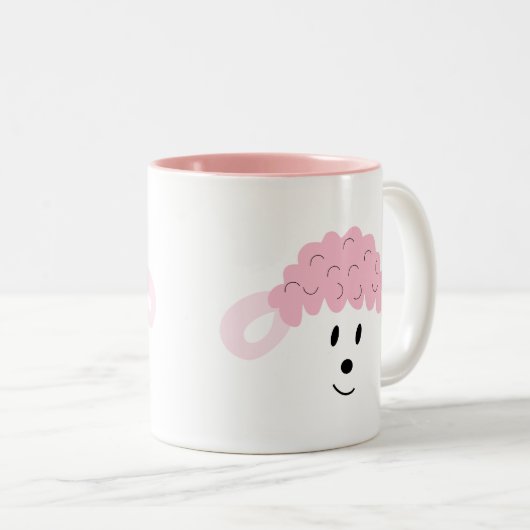 BAH. BAH. Lamb Face Tweekleurige Koffiemok (Voorkant rechts)