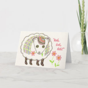 Bah bah notecard kaart