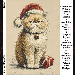 Bah Boef Grumpy Kerstmis Kat EA9R Découpage Tissuepapier