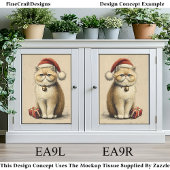 Bah Boef Grumpy Kerstmis Kat EA9R Découpage Tissuepapier