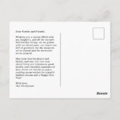 Bah Hum Bug geïllustreerd vakantie Briefkaart (Achterkant)