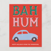 Bah Hum Bug geïllustreerd vakantie Briefkaart (Voorkant)