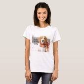 "Bah Hum Dog" Beagle T-shirt (Voorkant volledig)