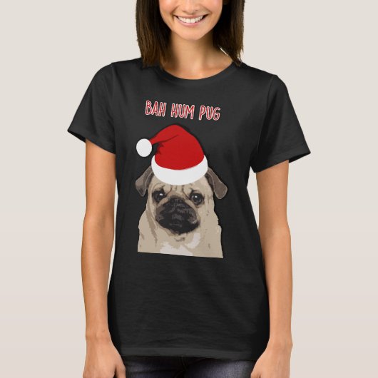 Bah Hum Pug Classic T-Shirt 714 (Voorkant)
