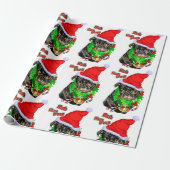 Bah Hum Pug Kerstmis Cadeaupapier (Uitgerold)