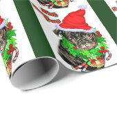 Bah Hum Pug Kerstmis Cadeaupapier (Rol Hoek)