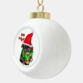 Bah Hum Pug Kerstmis Keramische Bal Ornament (Rechts)