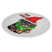 Bah Hum Pug Kerstmis Snijplank (Hoek)