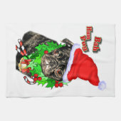 Bah Hum Pug Kerstmis Theedoek (Horizontaal)