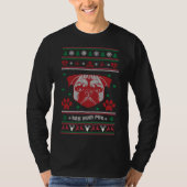 Bah Hum pug Ugly Sweater Kerstmis T-shirt (Voorkant)
