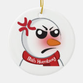 Bah Humbbug Sneeuwman Keramisch Ornament (Voorkant)