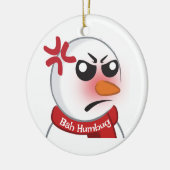 Bah Humbbug Sneeuwman Keramisch Ornament (Links)