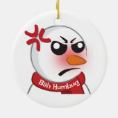 Bah Humbbug Sneeuwman Keramisch Ornament (Achterkant)