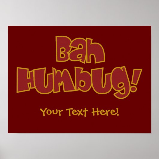 BAH HUMBUG! aangepaste poster (Voorkant)