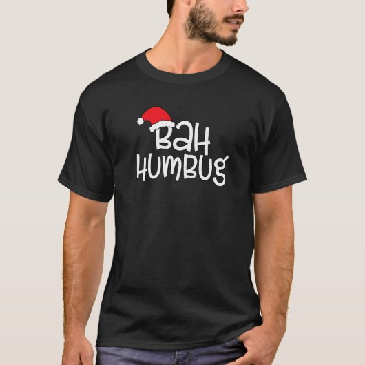 Bah Humbug Anti Kerstmis T-shirt (Voorkant)