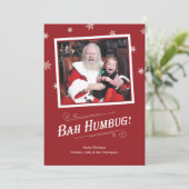 Bah Humbug Baby kerstkaarten Kaart (Staand voorkant)