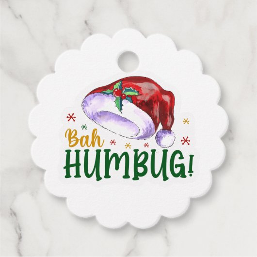 Bah Humbug Bedankjes Labels (Voorkant)
