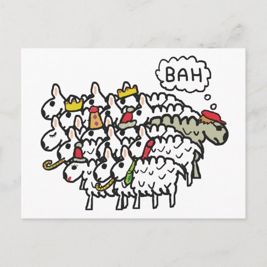 Bah Humbug Briefkaart (Voorkant)