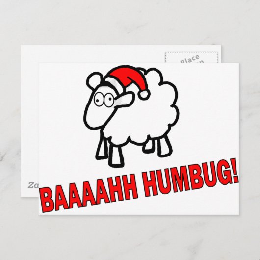 Bah Humbug! Briefkaart (Voorkant / Achterkant)