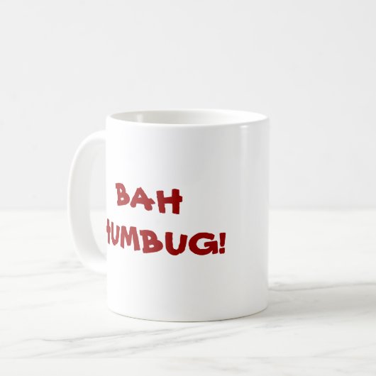 Bah Humbug Bulldog Coffee Mok (Voorkant links)