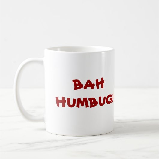 Bah Humbug Bulldog Coffee Mok (Links)