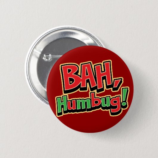Bah Humbug Button (Voorkant /achterkant)